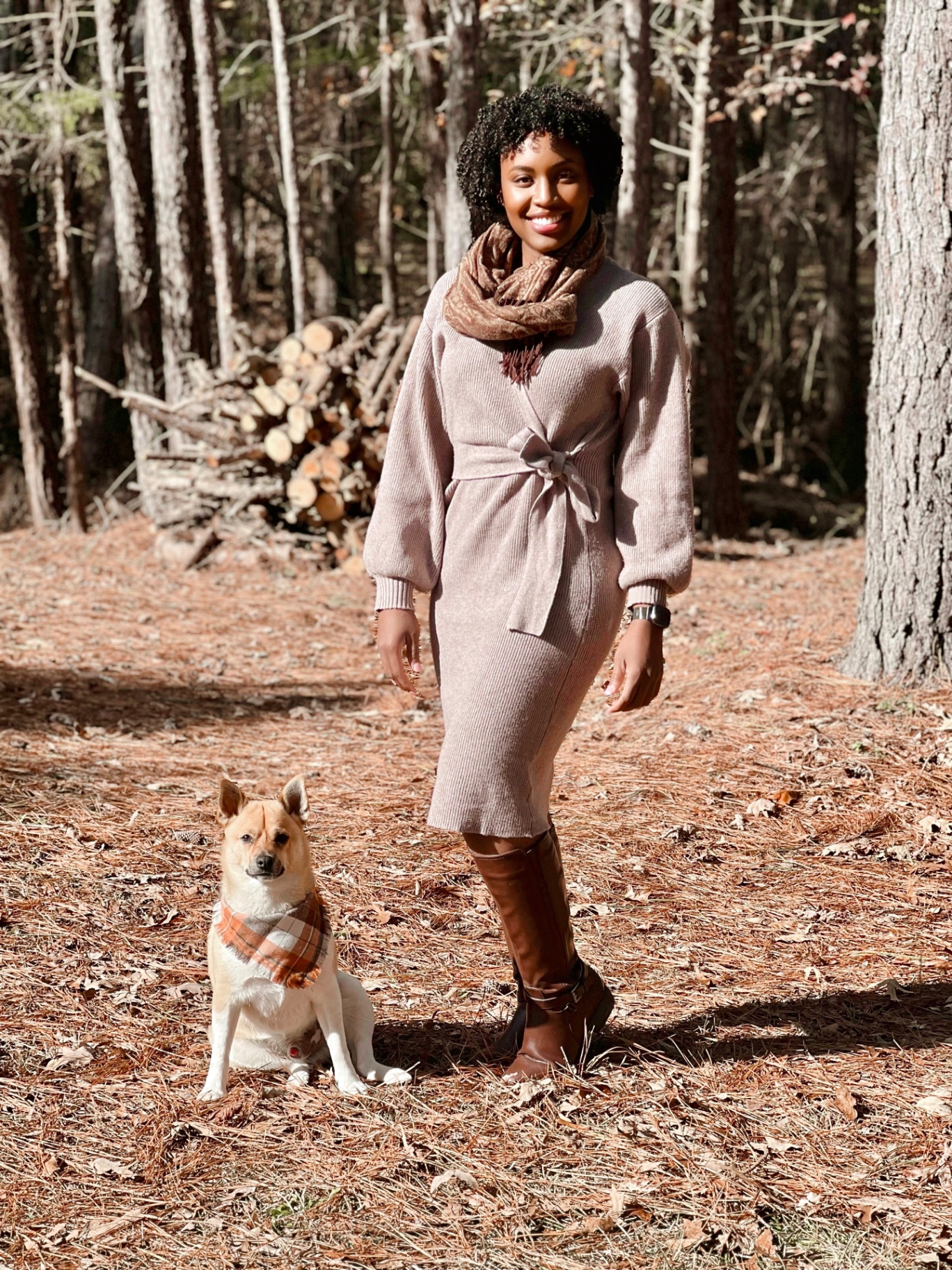 Lesley with her dog Jax
