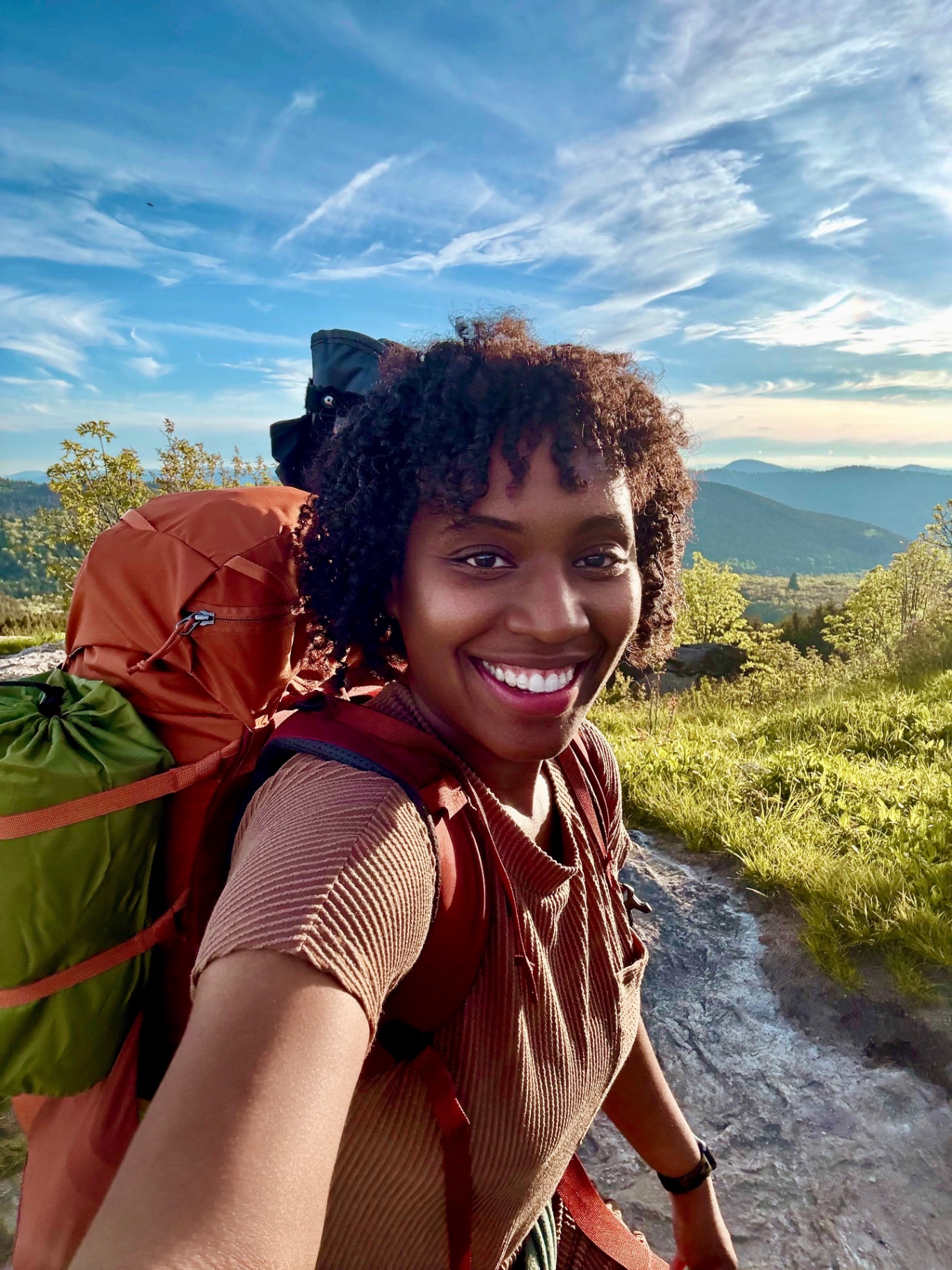 Lesley hiking